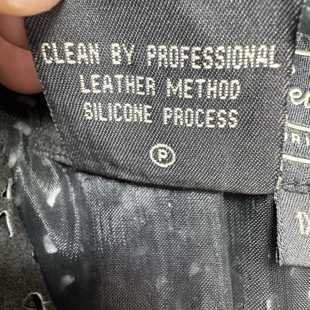 Terry Lewis Classic Luxuries Jacket Womens 1X Black Leather Laser Cut Suede - Picture 4 of 7